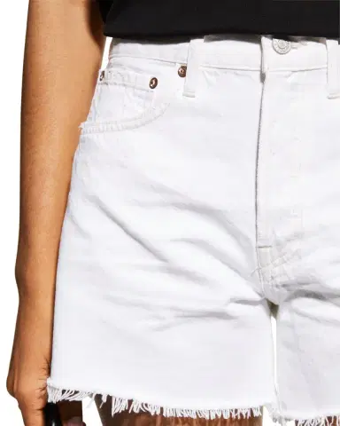 AGOLDE Parker Long Frayed Shorts | Thumbnail 5