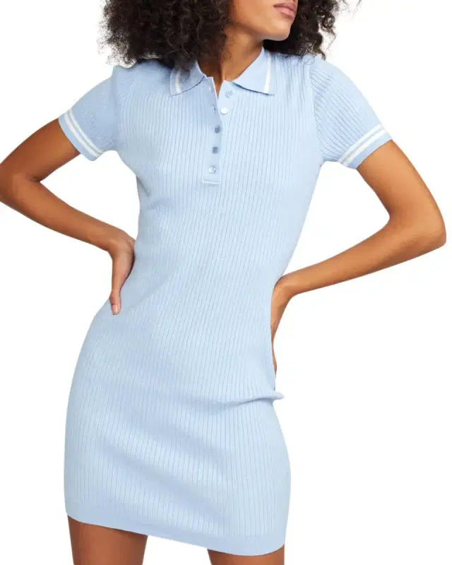 Rib-Knit Bodycon Mini Dress