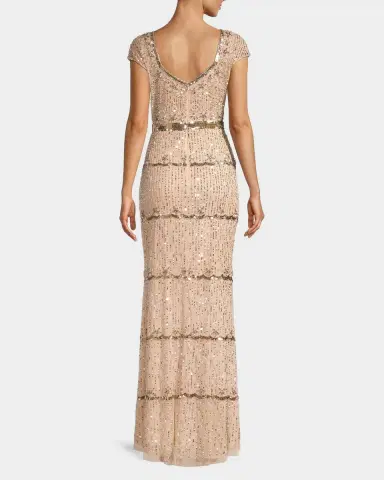 Mac Duggal Beaded Cap-Sleeve Sweetheart Gown | Thumbnail 3 Mac Duggal Beaded Cap-Sleeve Sweetheart Gown | Thumbnail 3