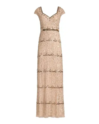 Mac Duggal Beaded Cap-Sleeve Sweetheart Gown | Thumbnail 1 Mac Duggal Beaded Cap-Sleeve Sweetheart Gown | Thumbnail 1
