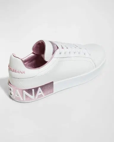 Dolce & Gabbana Portofino Bicolor Logo Low-Top Sneakers | Thumbnail 3 Dolce & Gabbana Portofino Bicolor Logo Low-Top Sneakers | Thumbnail 3