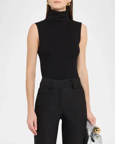 MAJESTIC FILATURES Soft Touch Viscose Sleeveless Turtleneck Top | Thumbnail 4 MAJESTIC FILATURES Soft Touch Viscose Sleeveless Turtleneck Top | Thumbnail 4