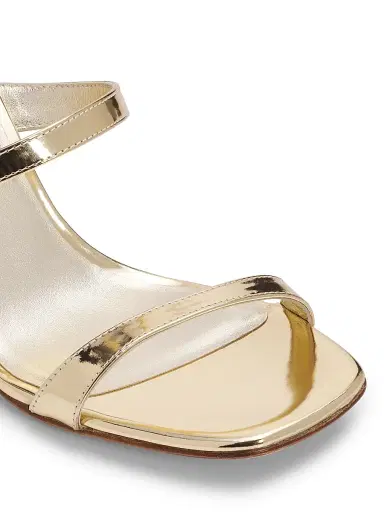 Stuart Weitzman Women's Vinnie 85MM Leather Wedge Sandals - Platino - Size 9 | Thumbnail 5 Stuart Weitzman Women's Vinnie 85MM Leather Wedge Sandals - Platino - Size 9 | Thumbnail 5