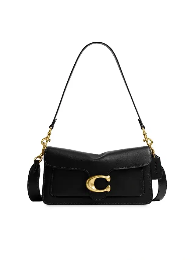 COACH Women's Tabby Leather Shoulder Bag - Black