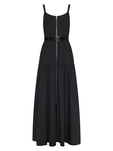 L'Agence Women's Rima Cotton-Blend Maxi Dress - Black - Size 14 | Thumbnail 1