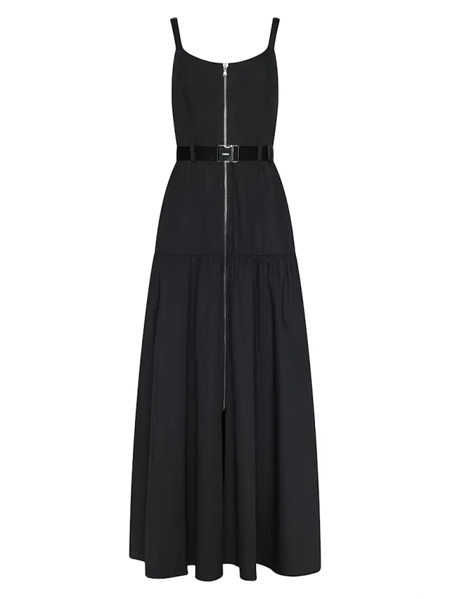 L'AGENCE Women's Rima Cotton-Blend Maxi Dress - Black