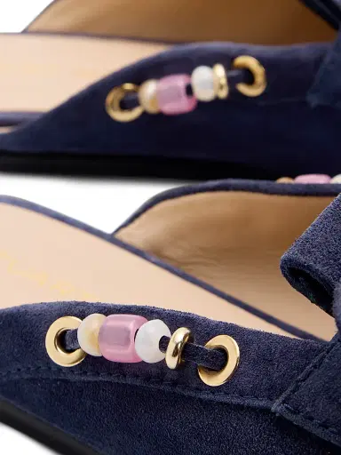 Stuart Weitzman Women's Majorca Tinsley Suede Mules - Nice Blue | Thumbnail 5