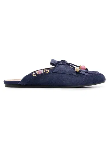 Stuart Weitzman Women's Majorca Tinsley Suede Mules - Nice Blue | Thumbnail 1
