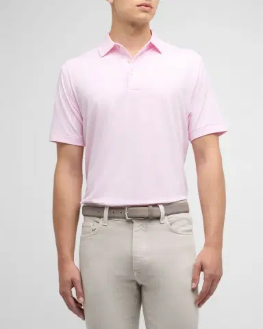 Peter Millar Men's Jubilee Stripe Stretch-Jersey Polo Shirt | Thumbnail 4 Peter Millar Men's Jubilee Stripe Stretch-Jersey Polo Shirt | Thumbnail 4
