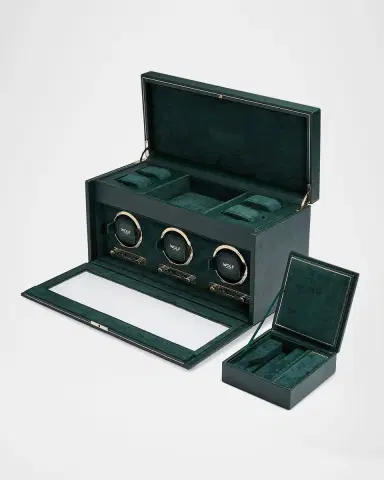 Wolf British Racing Triple Watch Winder with Storage | Thumbnail 3 Wolf British Racing Triple Watch Winder with Storage | Thumbnail 3