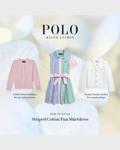 Polo Ralph Lauren Girl's Cable-Knit Cotton Ribbed Cardigan | Thumbnail 3