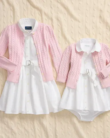 Polo Ralph Lauren Girl's Cable-Knit Cotton Ribbed Cardigan | Thumbnail 4