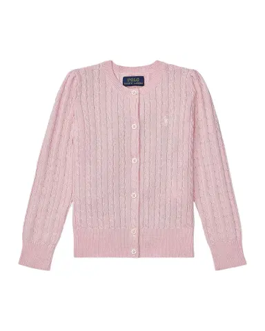 Polo Ralph Lauren Girl's Cable-Knit Cotton Ribbed Cardigan | Thumbnail 1