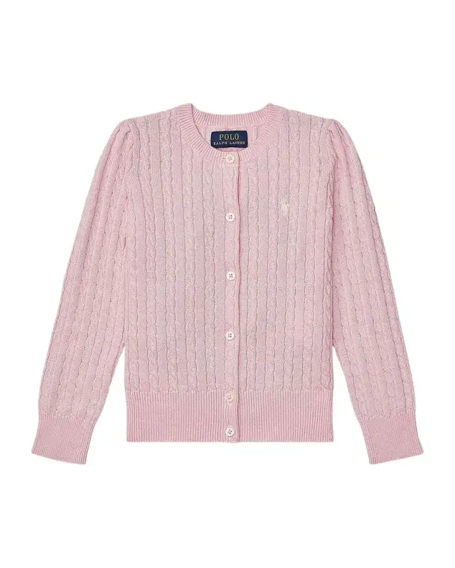 Polo Ralph Lauren Girl 's Cable-Knit Cotton Ribbed Cardigan