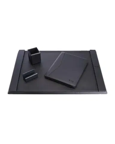 Royce New York Monogrammed Leather Executive Portfolio & Desk Accesory Set, Personalized | Thumbnail 3