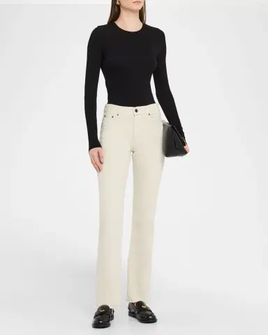 Majestic Filatures Soft Touch Flat-Edge Long-Sleeve Crewneck Top | Thumbnail 2