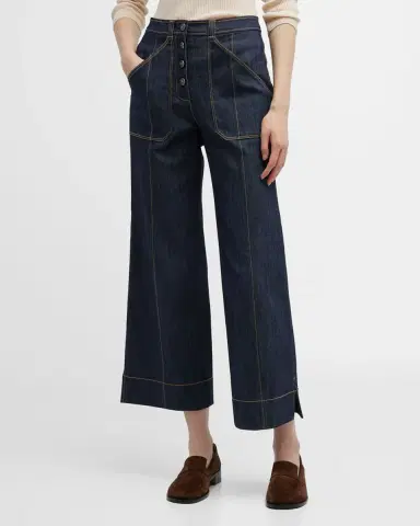 Cinq a Sept Benji Wide-Leg Denim Pants | Thumbnail 2