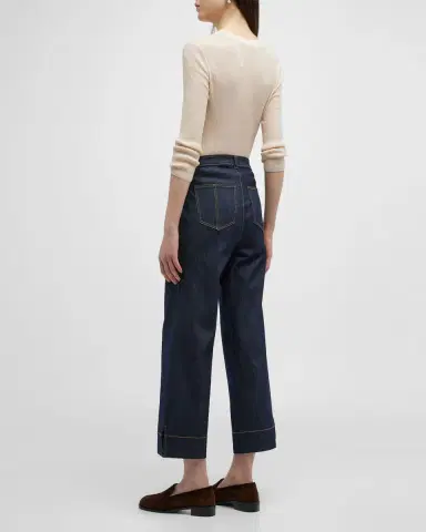 Cinq a Sept Benji Wide-Leg Denim Pants | Thumbnail 4