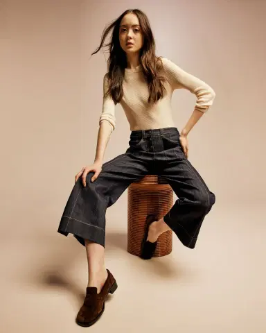 Cinq a Sept Benji Wide-Leg Denim Pants | Thumbnail 5