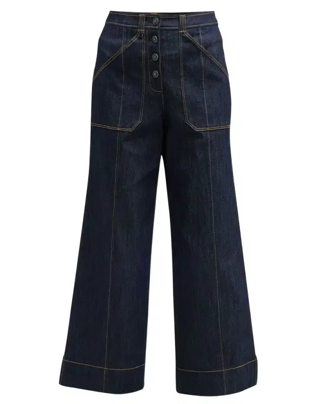 Cinq a Sept Benji Wide-Leg Denim Pants