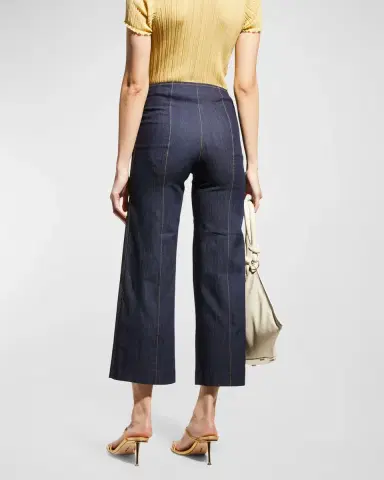 Cinq a Sept Azure Wide-Leg Stitched Pants | Thumbnail 3