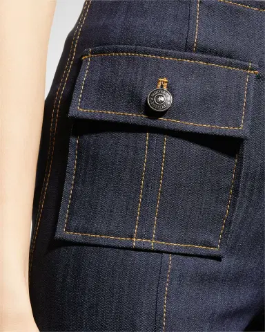 Cinq a Sept Azure Wide-Leg Stitched Pants | Thumbnail 5