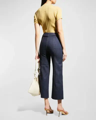 Cinq a Sept Azure Wide-Leg Stitched Pants | Thumbnail 6
