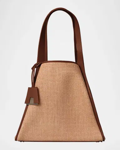 Akris Alexa Medium Raffia Tote Bag | Thumbnail 3