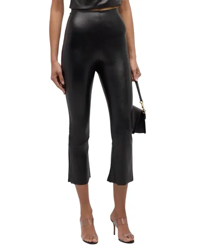 Commando Faux Leather Cropped Flare Pants