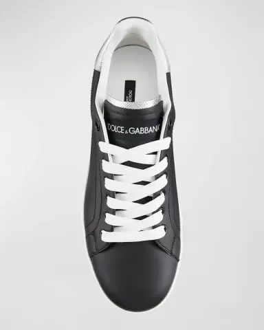 Dolce & Gabbana Leather Logo Low-Top Sneakers | Thumbnail 5 Dolce & Gabbana Leather Logo Low-Top Sneakers | Thumbnail 5