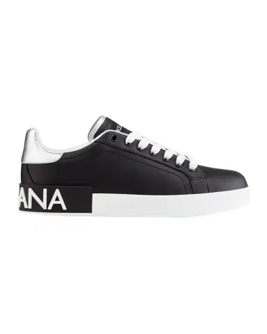 Dolce & Gabbana Leather Logo Low-Top Sneakers | Thumbnail 1 Dolce & Gabbana Leather Logo Low-Top Sneakers | Thumbnail 1