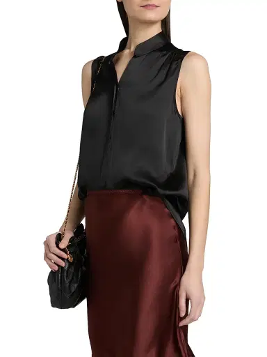 L'Agence Women's Phoebe Silk Sleeveless Blouse | Thumbnail 4 L'Agence Women's Phoebe Silk Sleeveless Blouse | Thumbnail 4
