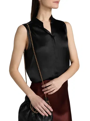 L'Agence Women's Phoebe Silk Sleeveless Blouse | Thumbnail 6 L'Agence Women's Phoebe Silk Sleeveless Blouse | Thumbnail 6
