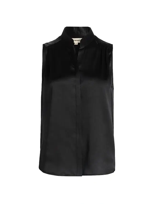 Women's Phoebe Silk Sleeveless Blouse - Black