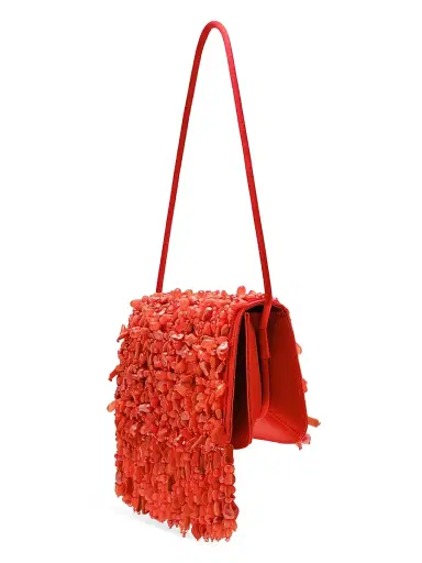 Cult Gaia Women's Idalia Bead-Embellished Satin Shoulder Bag | Thumbnail 6