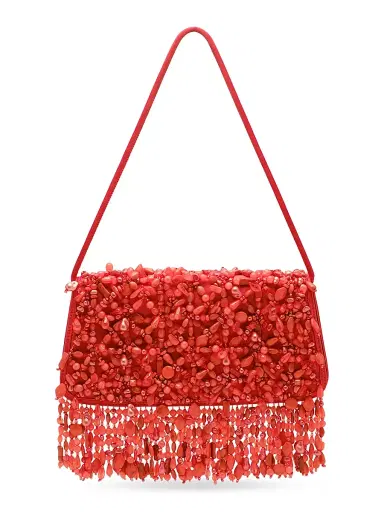 Cult Gaia Women's Idalia Bead-Embellished Satin Shoulder Bag | Thumbnail 1