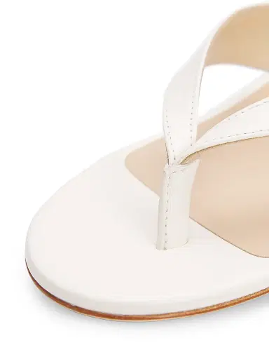 Stuart Weitzman Women's Rio Sleek 35MM Leather Sandals - Cream | Thumbnail 6 Stuart Weitzman Women's Rio Sleek 35MM Leather Sandals - Cream | Thumbnail 6