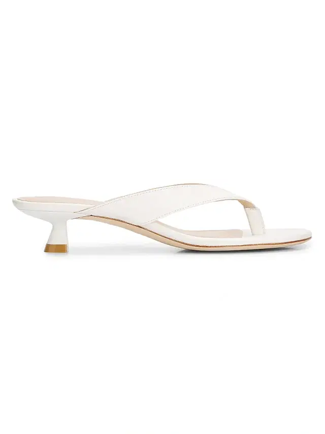Women's Rio Sleek 35MM Leather Sandals - Cream