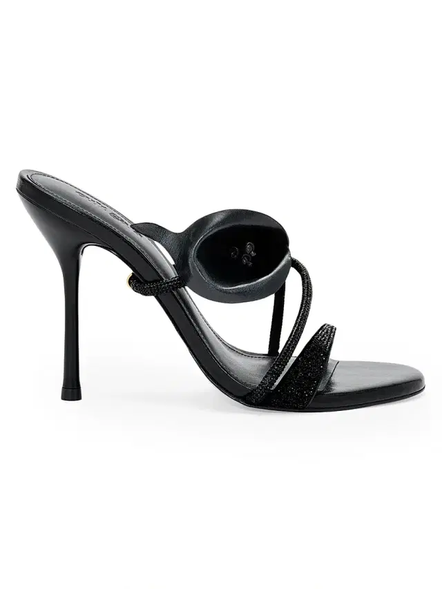 Cult Gaia Women's Camilla Crystal-Embellished Leather Sandals - Black