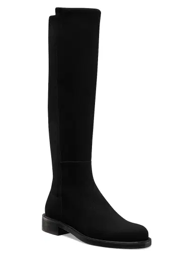 Stuart Weitzman Women's 5050 Gisele 30MM Suede Boots - Black | Thumbnail 2