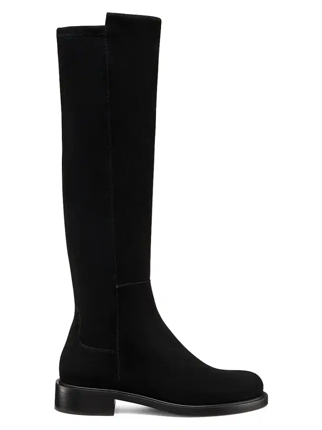 Stuart Weitzman Women's 5050 Gisele 30MM Suede Boots - Black