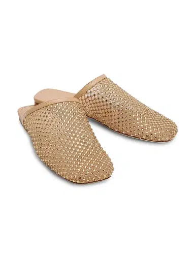 Stuart Weitzman Women's Bareitall Shine Crystal-Embellished Mules - Adobe | Thumbnail 2