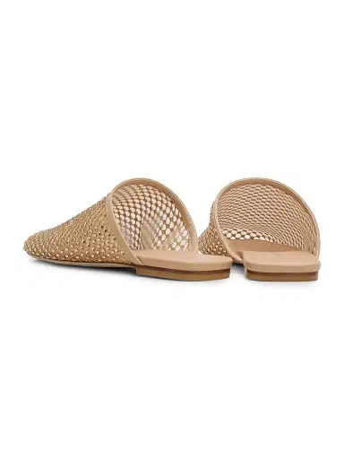 Stuart Weitzman Women's Bareitall Shine Crystal-Embellished Mules - Adobe | Thumbnail 3