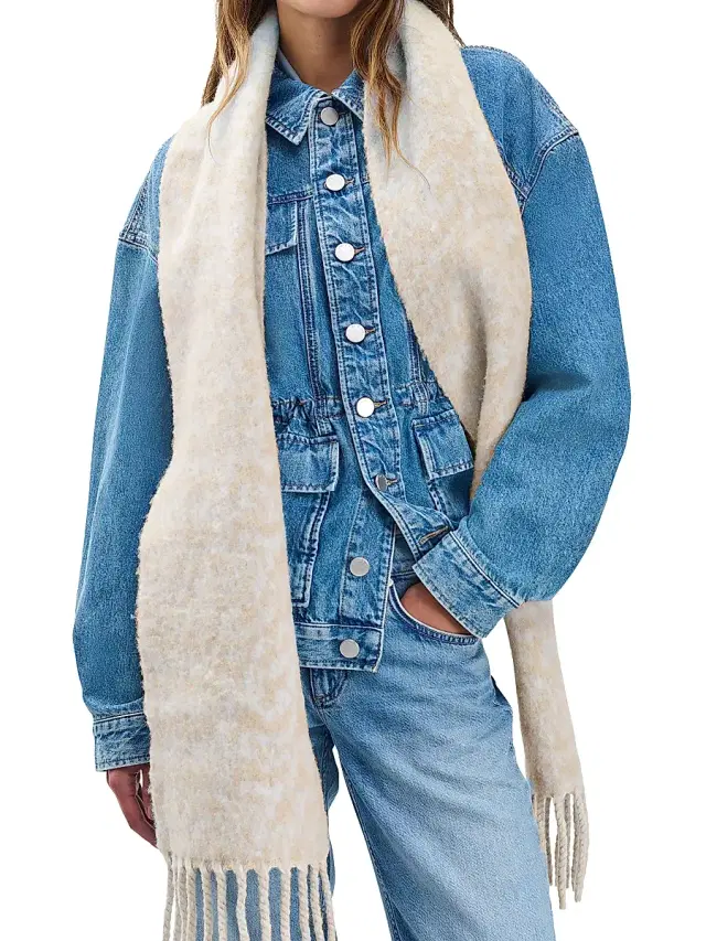 rag & bone Women's Nora Twisty Alpaca Wool Blend Scarf - Ecru Multi