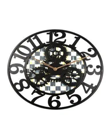MacKenzie-Childs Courtly Check Small Farmhouse Wall Clock | Thumbnail 2