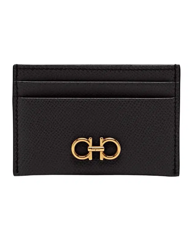 Ferragamo Gancini Leather Card Case