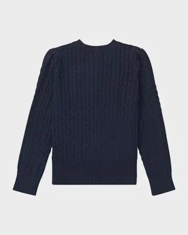 Polo Ralph Lauren Girl's Cable-Knit Ribbed Cardigan | Thumbnail 2 Polo Ralph Lauren Girl's Cable-Knit Ribbed Cardigan | Thumbnail 2