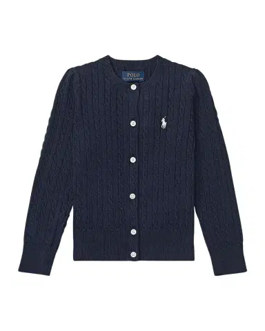 Polo Ralph Lauren Girl's Cable-Knit Ribbed Cardigan | Thumbnail 1 Polo Ralph Lauren Girl's Cable-Knit Ribbed Cardigan | Thumbnail 1