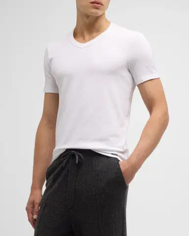 Tom Ford Men's Cotton Stretch Jersey T-shirt | Thumbnail 4