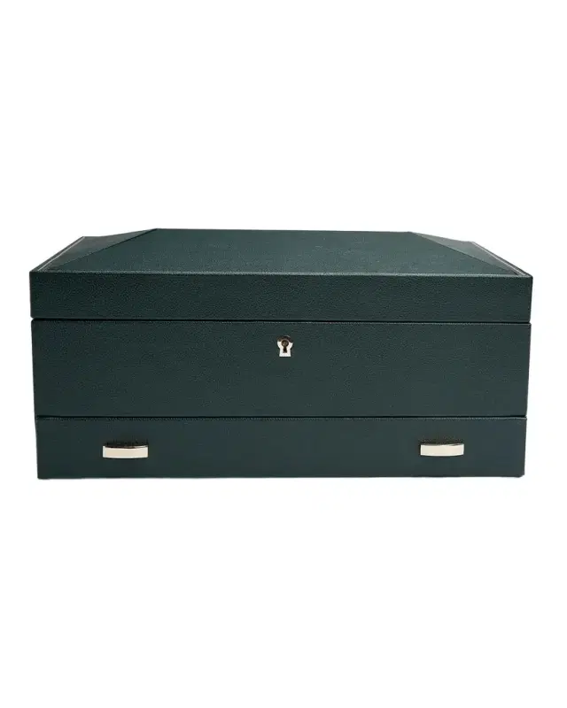 WOLF British Racing 10-Piece Watch Box with Drawer